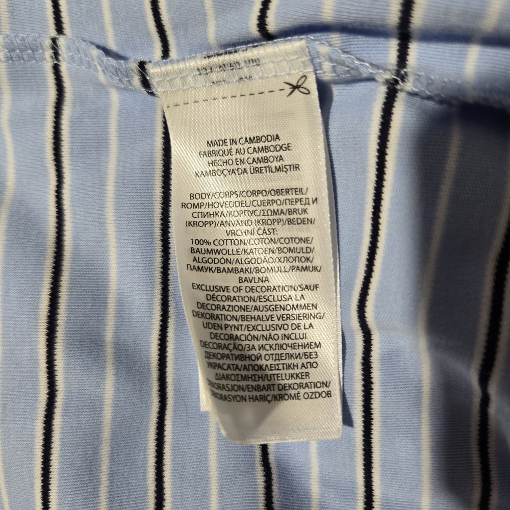 $125 Polo Ralph Lauren Mens 3XB Blue White Stripe Cotton Polo‎ Shirt 3XL Big - Picture 5 of 7